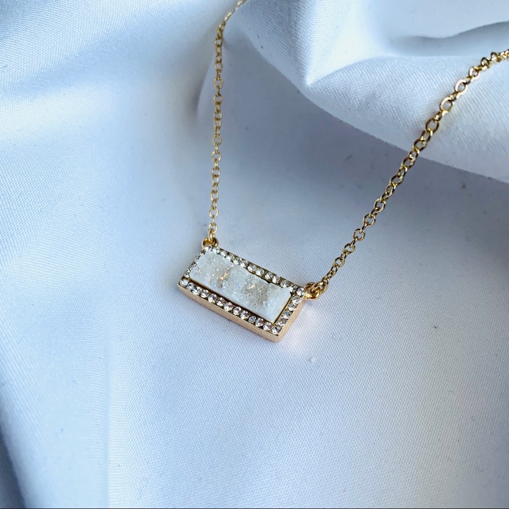 Druzy Bar Necklace